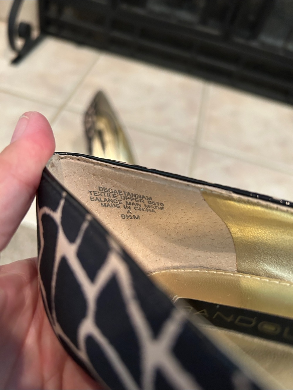 Franco Sarto Black & Beige Giraffe-Pattern Peep-Toe Heels - Picture 5 of 5